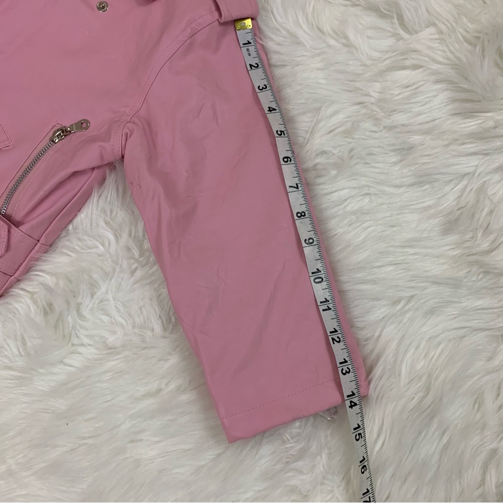 NEW Outdoor Habitat Pink Girls Biker Bomber Leather Jacket - Picture 13 of 13